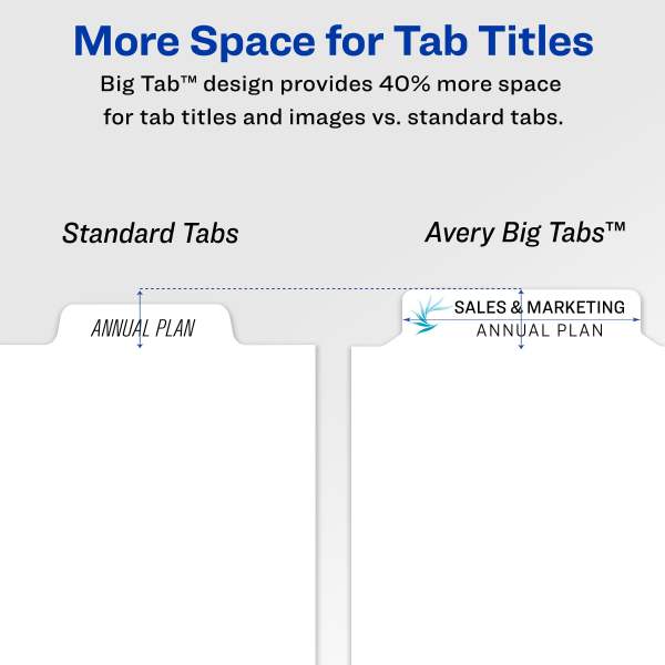 Big Tab Print & Apply Dividers with Index Maker Clear Label Big Tab Print & Apply Dividers with Index Maker Clear Label